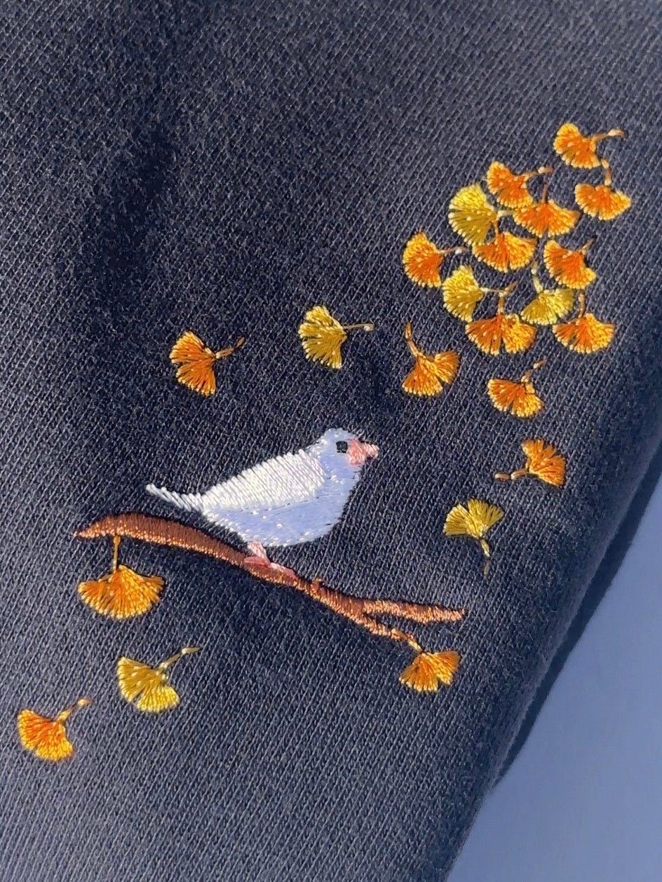 【新品未使用】北区の刺しゅう屋　文鳥のひと休み　メンズMサイズ 文鳥のひと休み – 北区の刺しゅう屋