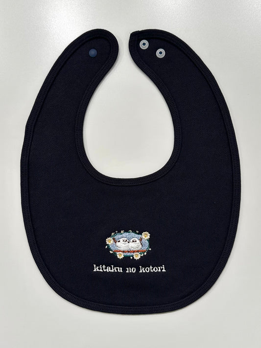 【POPUP受注専用】よだれかけ シマエナガのひと休み