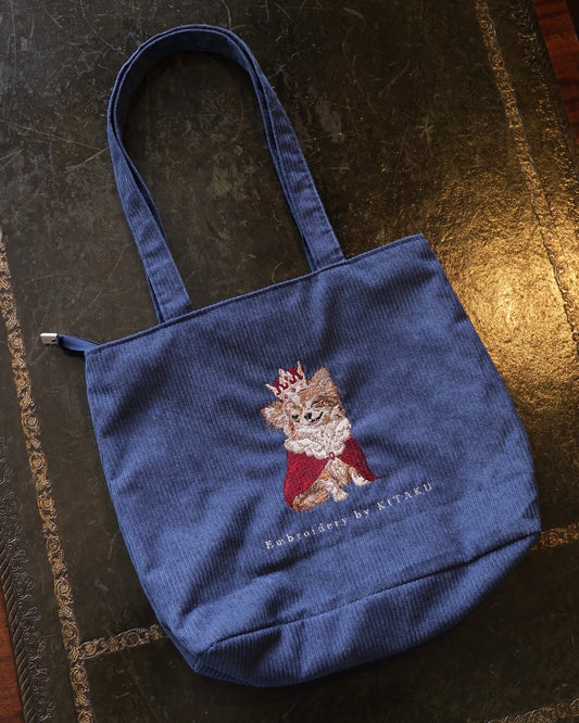 王様チワワのトートバッグ
