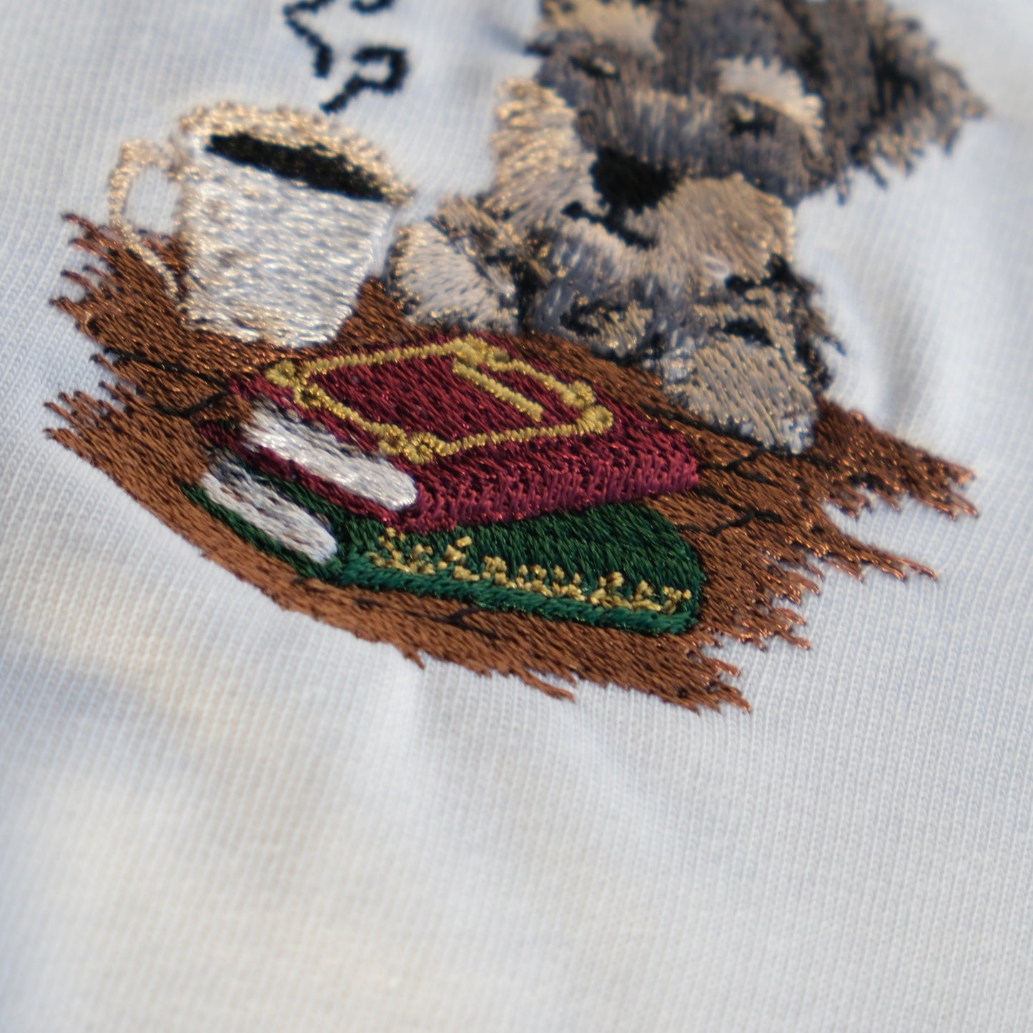 シュナウザーとカフェのTシャツ