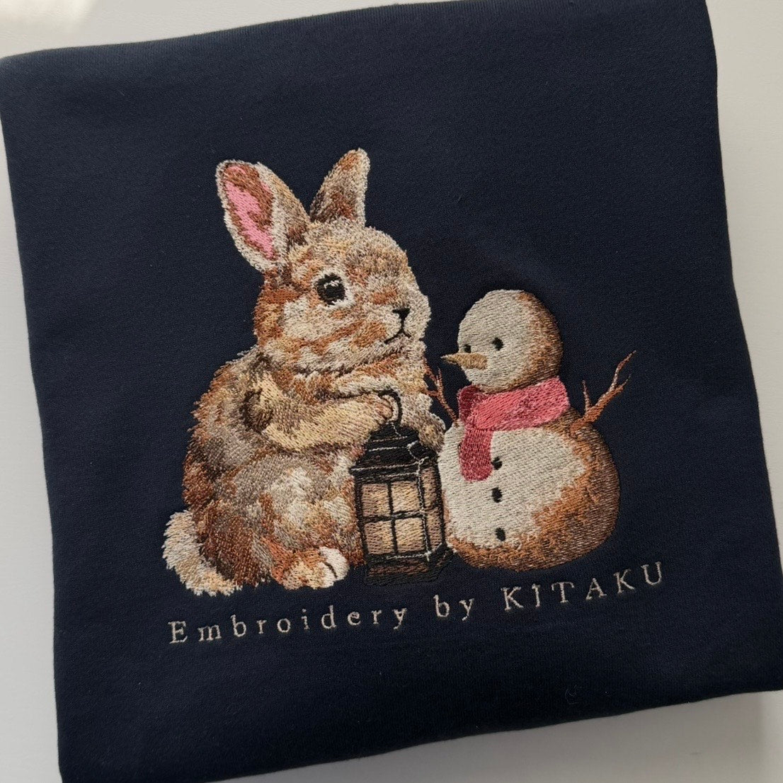 新作】雪うさぎ – 北区の刺しゅう屋