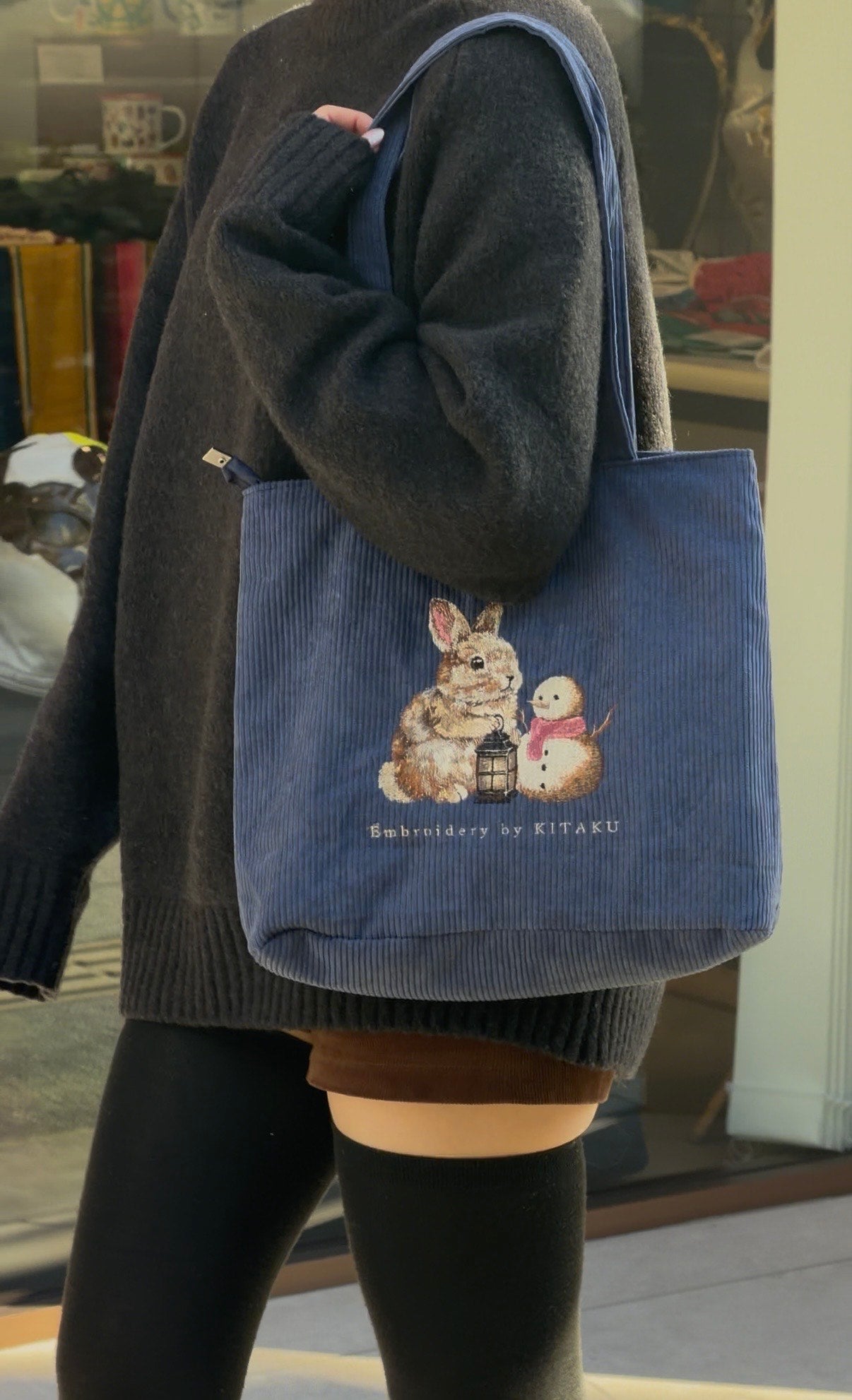 雪うさぎトートバッグ