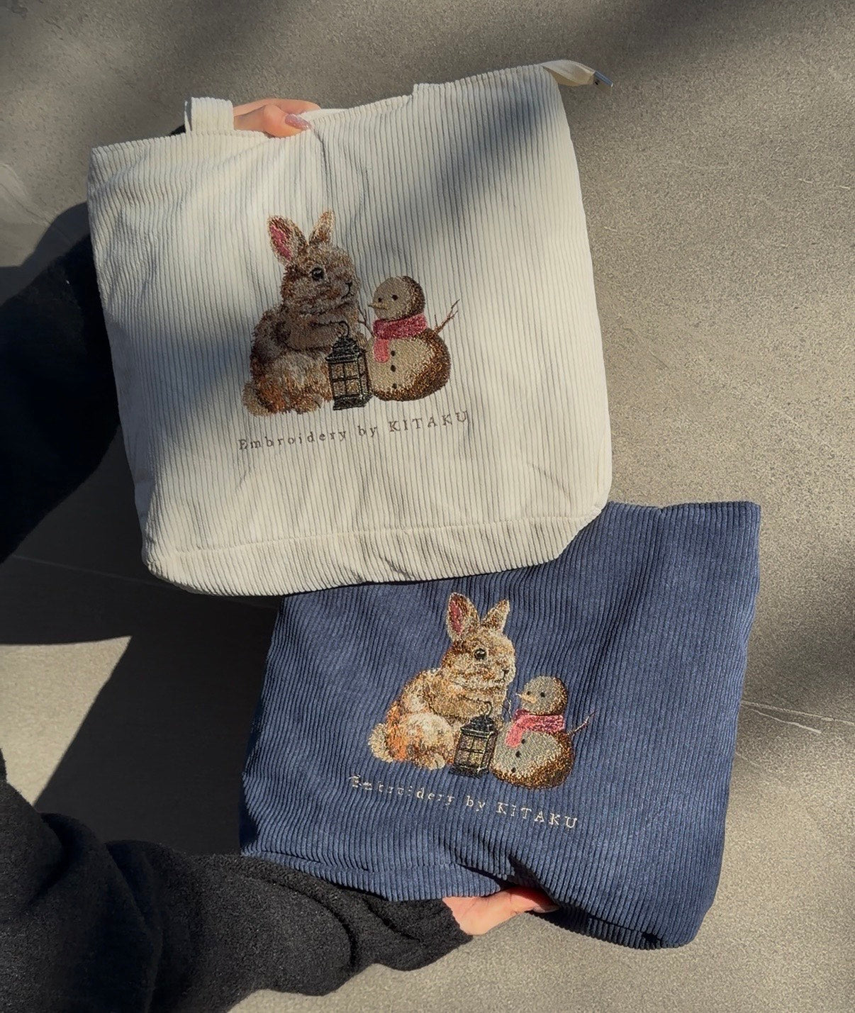 雪うさぎトートバッグ