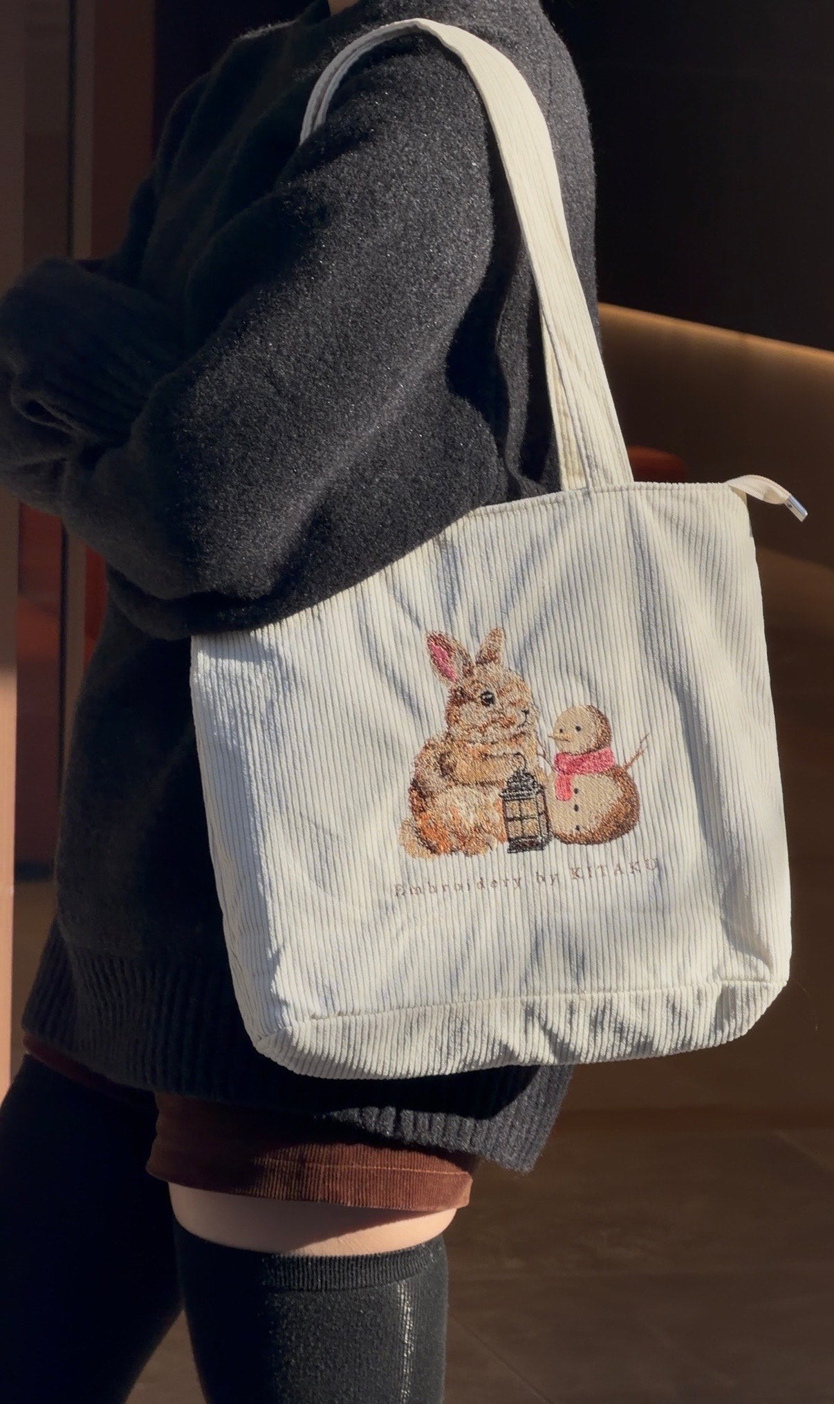 雪うさぎトートバッグ