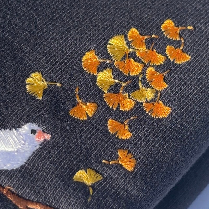 文鳥のひと休み – 北区の刺しゅう屋