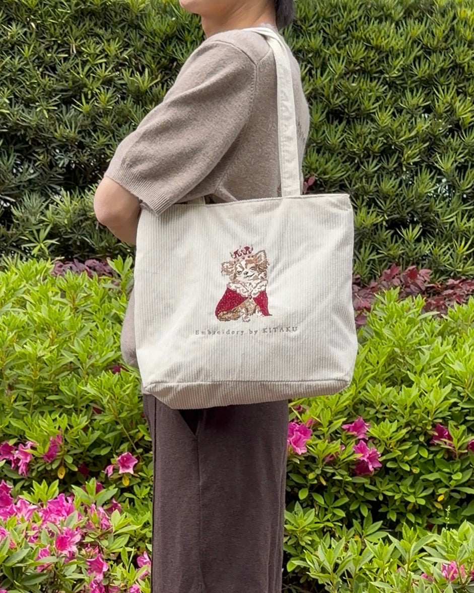 王様チワワのトートバッグ